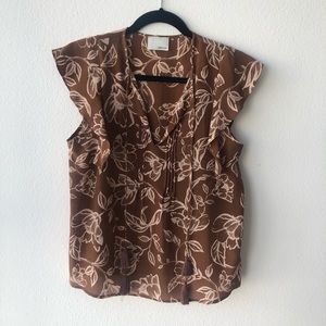 Greylin short sleeve blouse
